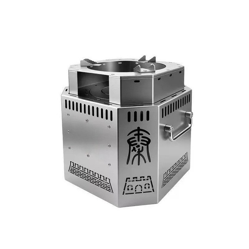 Outdoor Camping Wood Stove - Fogão a lenha de aço inoxidável,