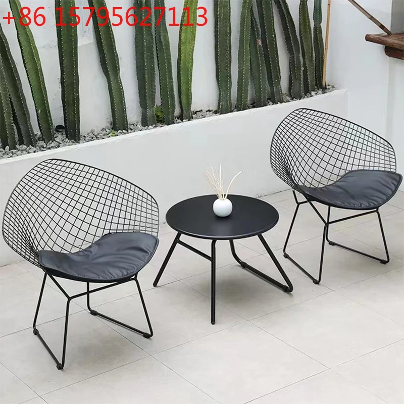 Outdoor Camping Rocking Chair - Conjunto de Móveis de Metal para