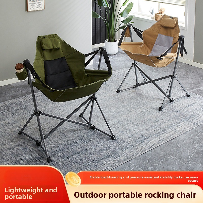 Outdoor Camping Rocking Chair - Cadeira de Balanço Portátil e Leve