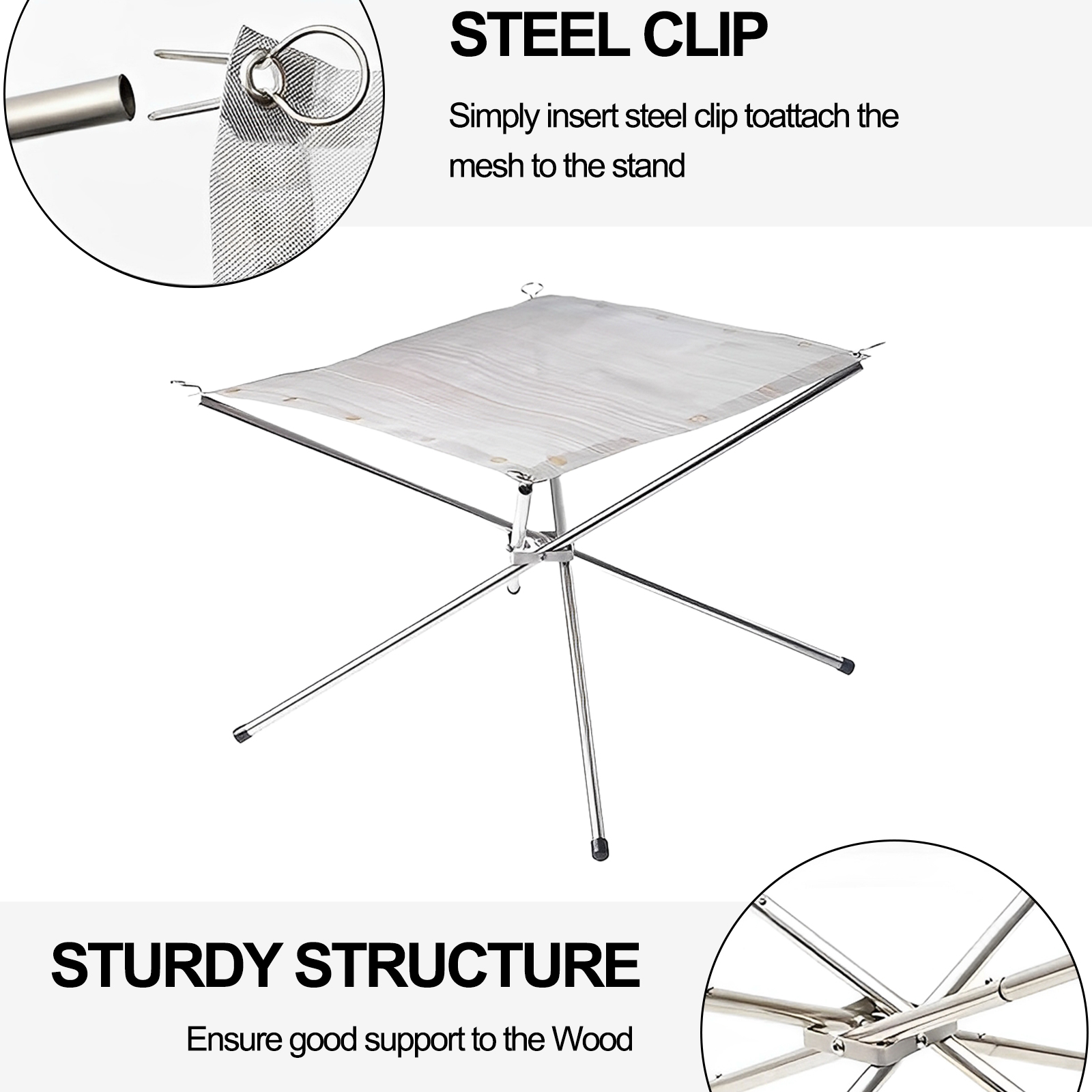 Outdoor Camping Stove Wood - Fogueira Portátil para Exterior, Suporte de