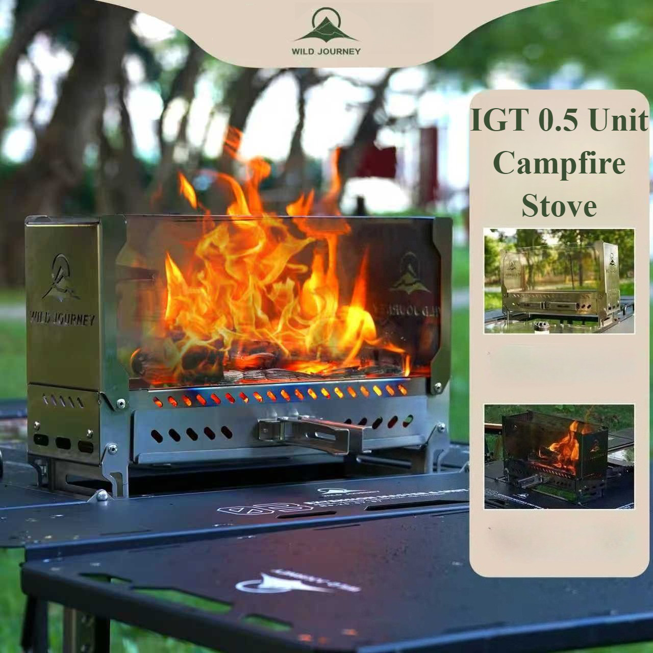 SmiloDon Camping Dobrável Bras - Outdoor Camping Wood Stove avaliação e preço