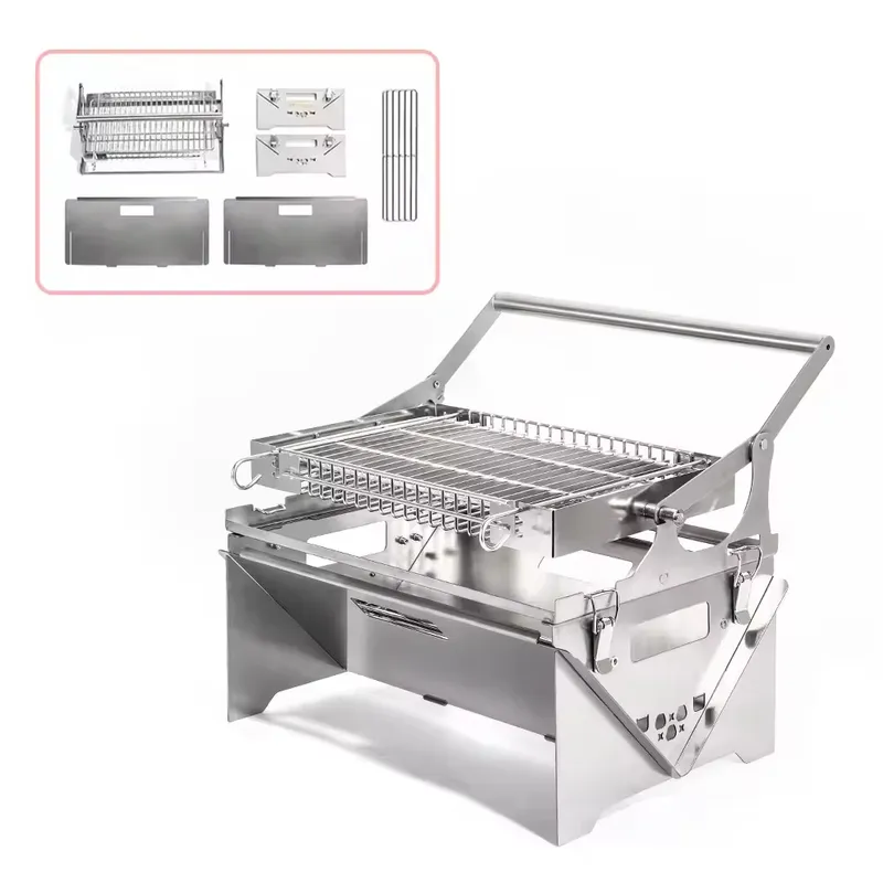 Churrasqueira Portátil Dobráve - Outdoor Camping Stove Wood avaliação e preço