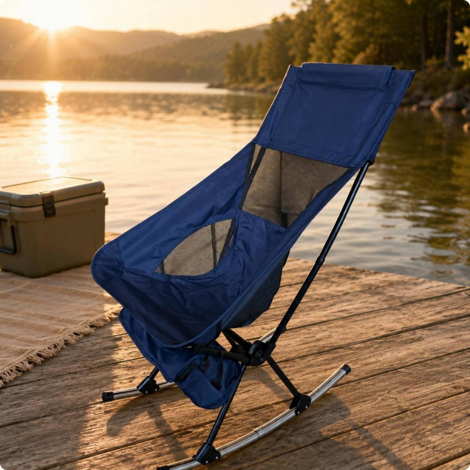 Cadeira de Balanço Dobrável pa - Outdoor Camping Rocking Chair avaliação e preço