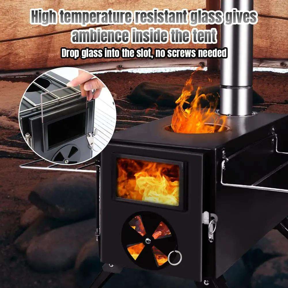 Palitos de aço inoxidável ao a - Outdoor Camping Stove Wood avaliação e preço