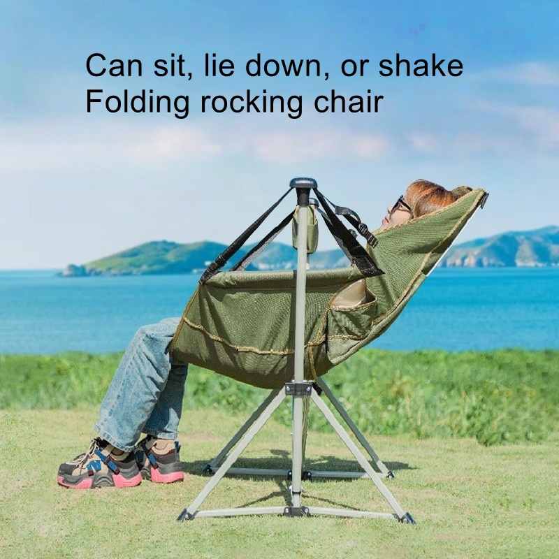 Cadeira de balanço portátil pa - Outdoor Camping Rocking Chair avaliação e preço