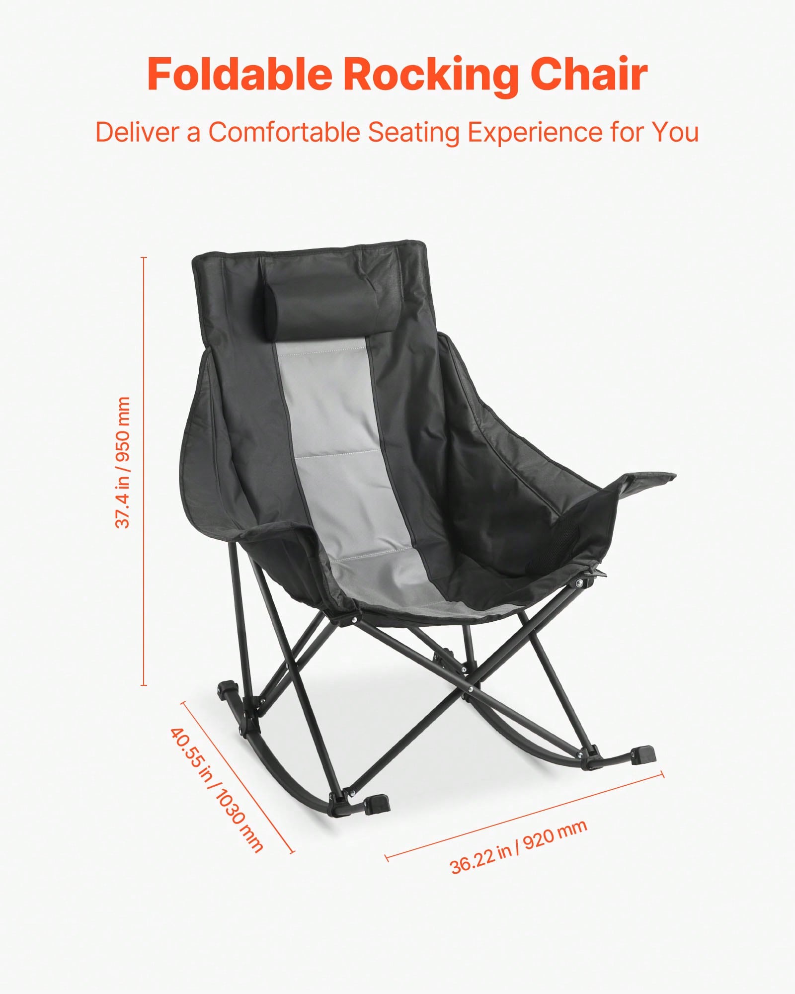 Cadeira de camping com balanço - Outdoor Camping Rocking Chair avaliação e preço