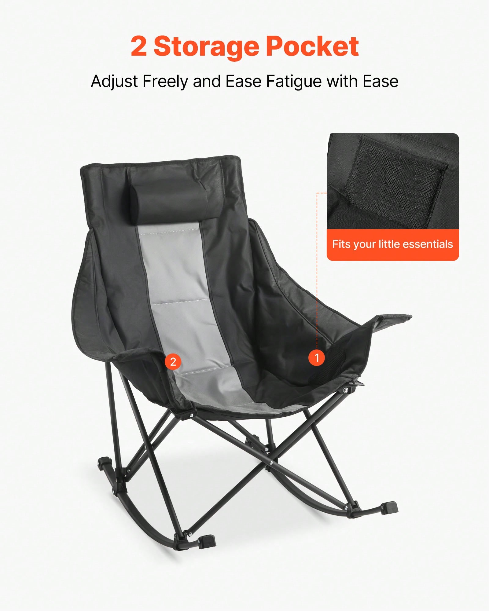 Cadeira de camping com balanço - Outdoor Camping Rocking Chair avaliação e preço
