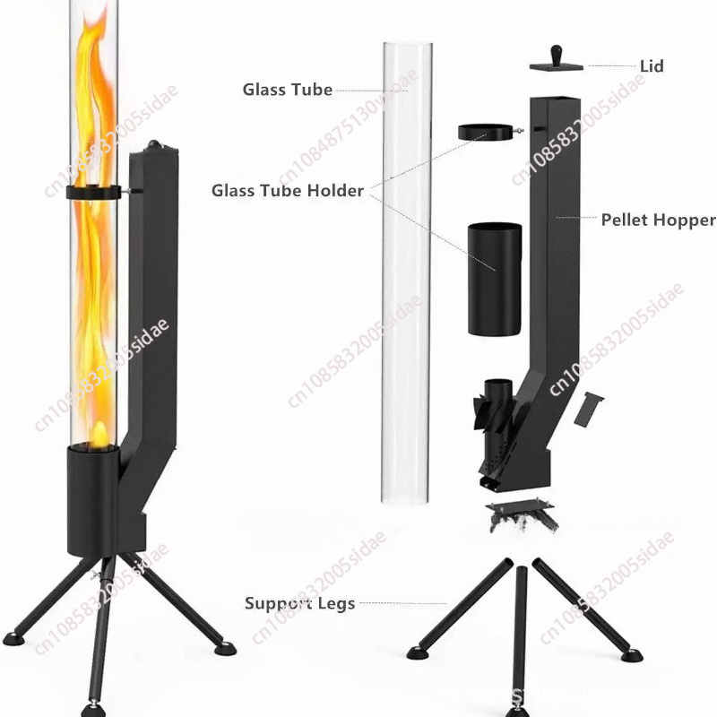 Fogão vertical a lenha, tipo f - Outdoor Camping Wood Stove avaliação e preço