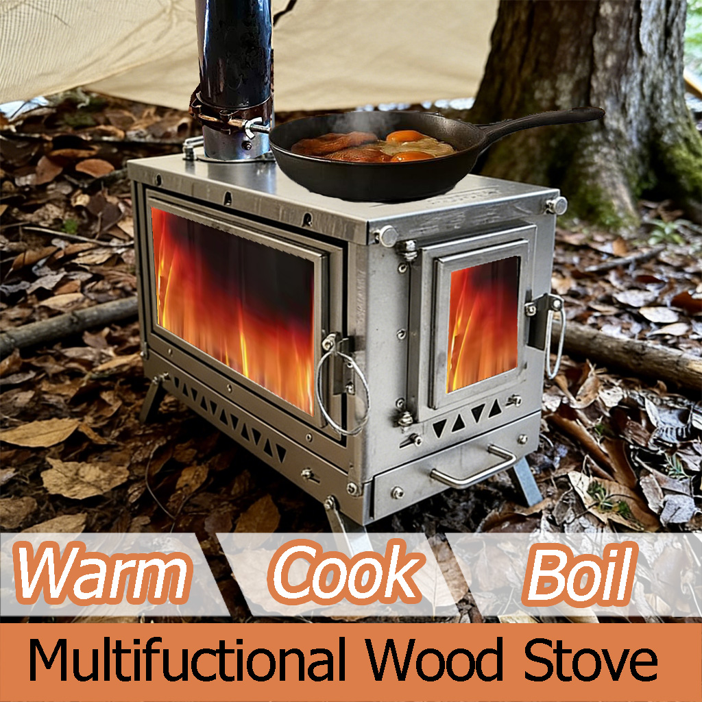 Fogão de Barraca de Titânio DA - Outdoor Camping Stove Wood avaliação e preço