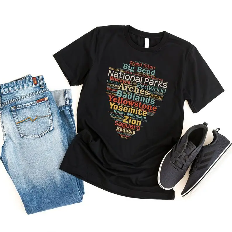 Camisa de parques nacionais, l - Outdoor Camping List avaliação e preço