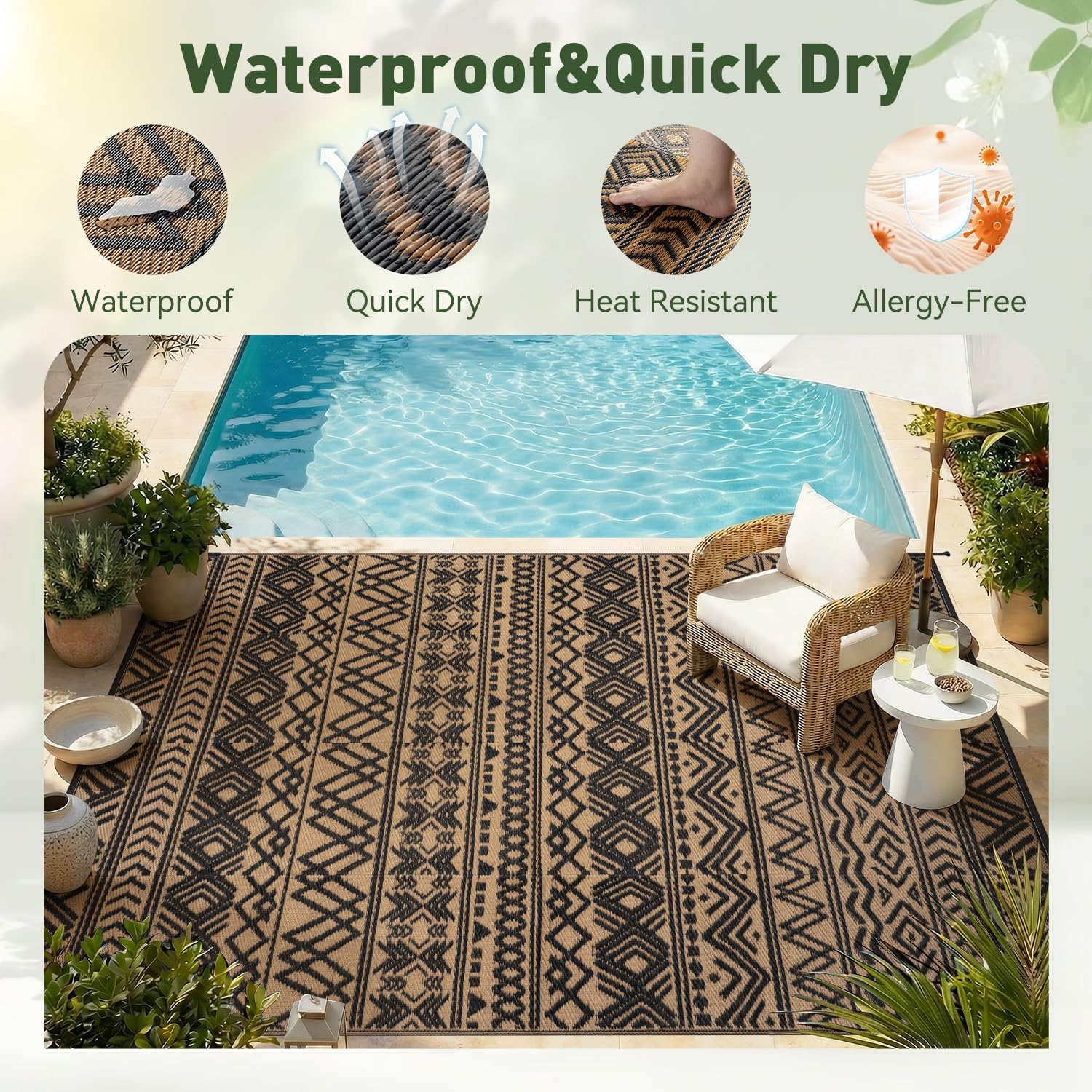 Tapete Externo 8x10 Impermeáve - Outdoor Camping Rugs 8X10 avaliação e preço