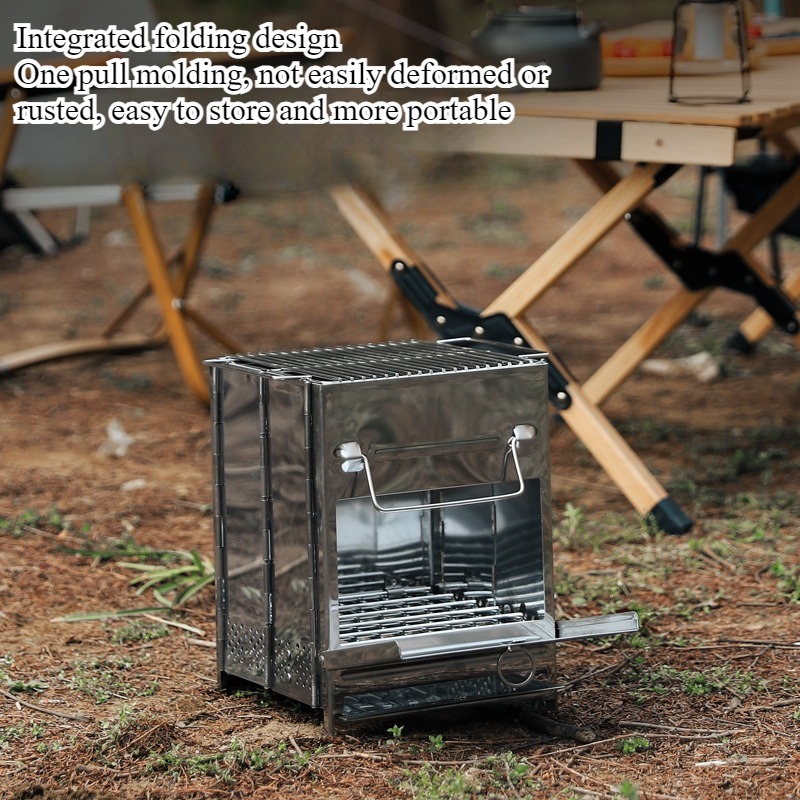 Fogão de acampamento portátil  - Outdoor Camping Stove Wood avaliação e preço