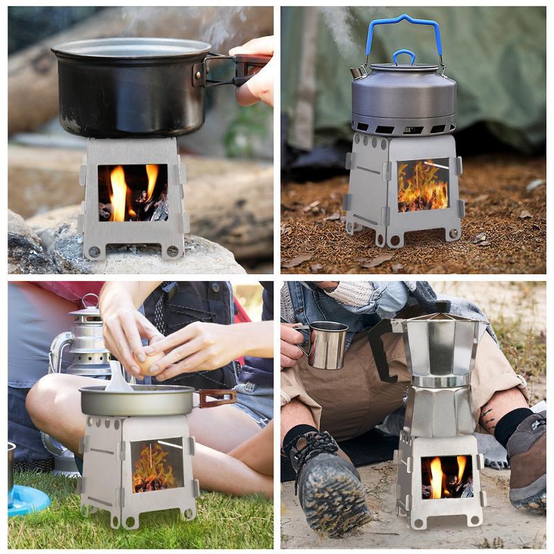 1 Conjunto de Fogão a Lenha Do - Outdoor Camping Stove Wood avaliação e preço