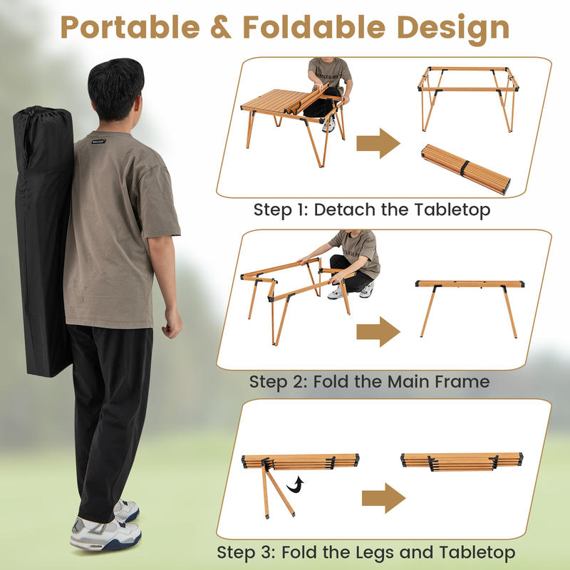 Mesa de Piquenique Dobrável In - Outdoor Camping Folding Table avaliação e preço